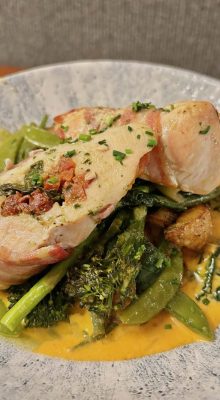 Chicken on vegetables